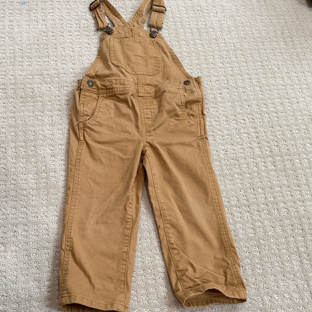 L.L. Bean Kids Tan Overalls